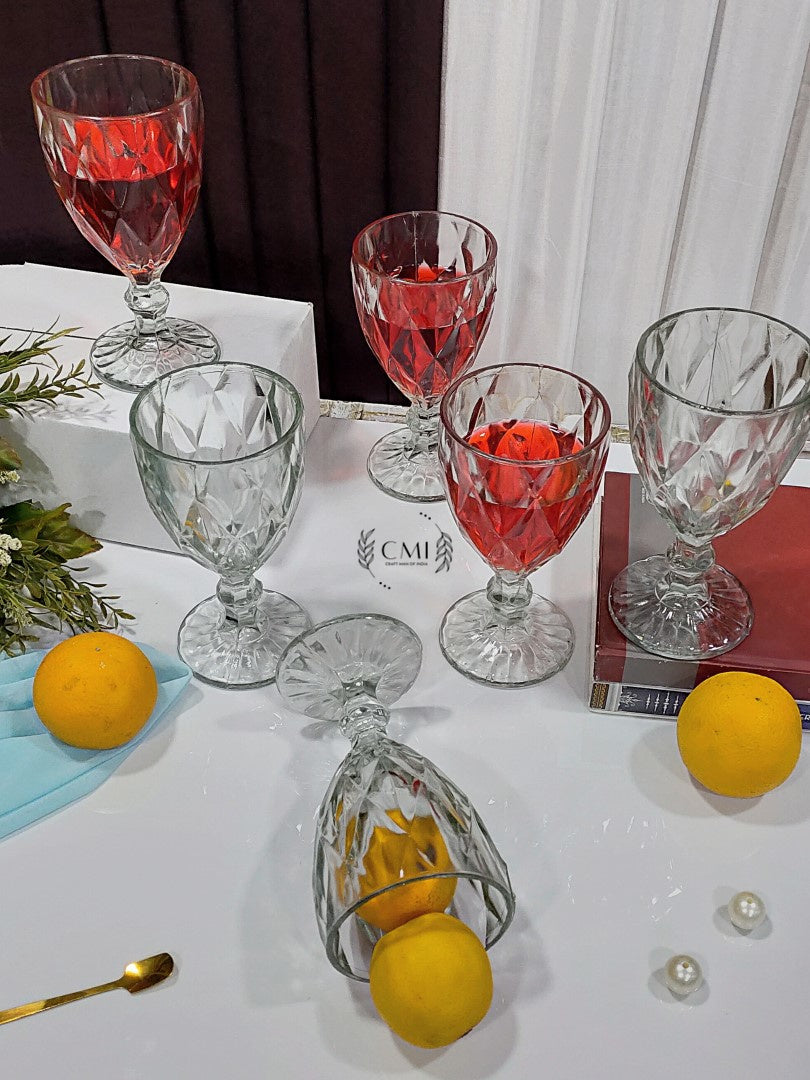 Red Wine Glass Plain Set