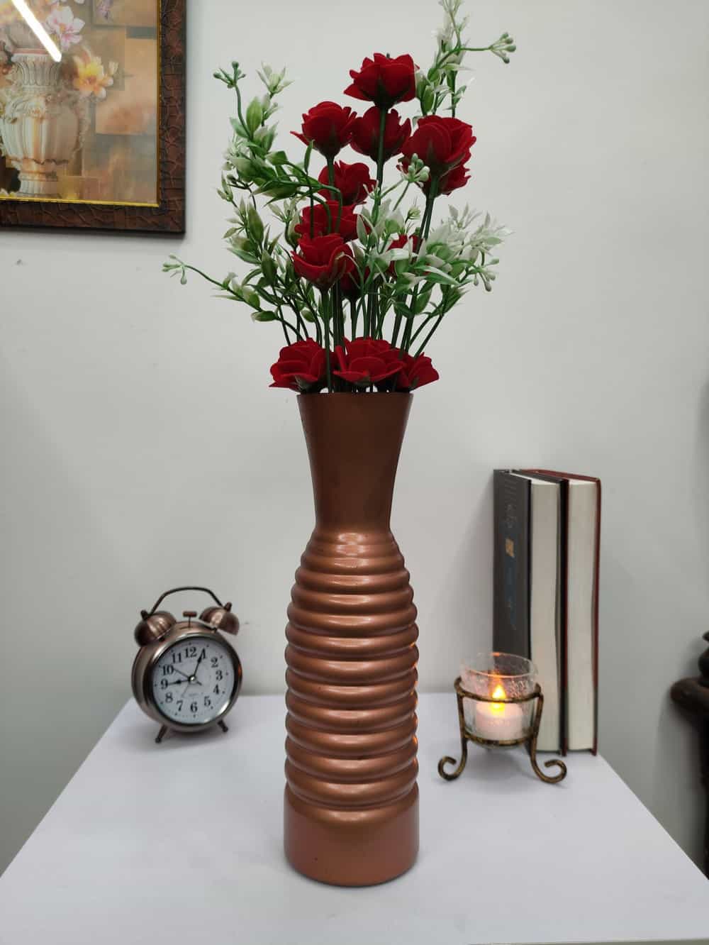 Copper Vase Ring Shape Set of 2