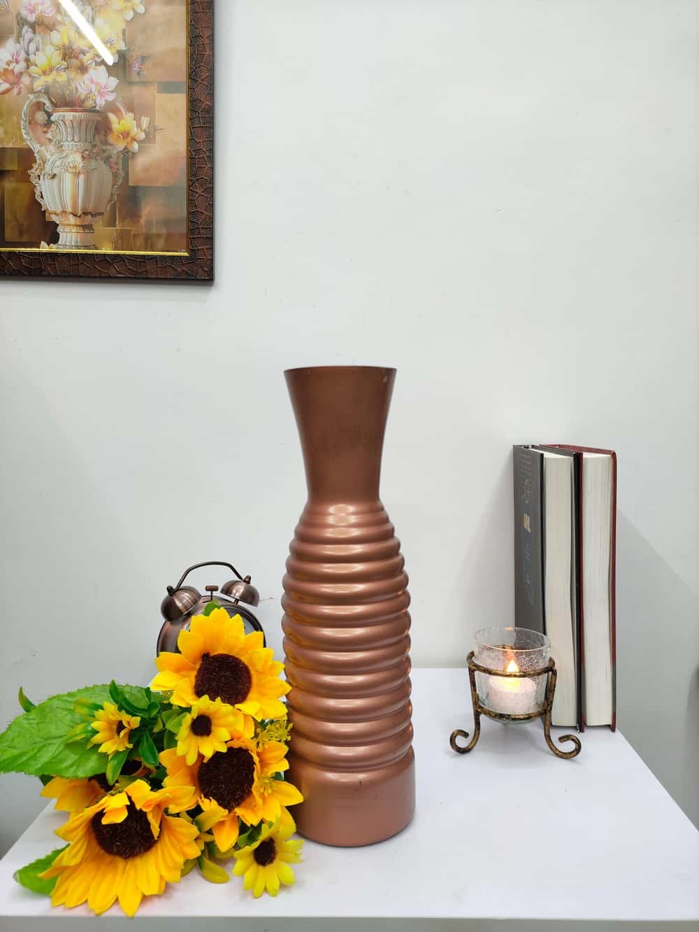 Copper Vase Ring Shape Set of 2