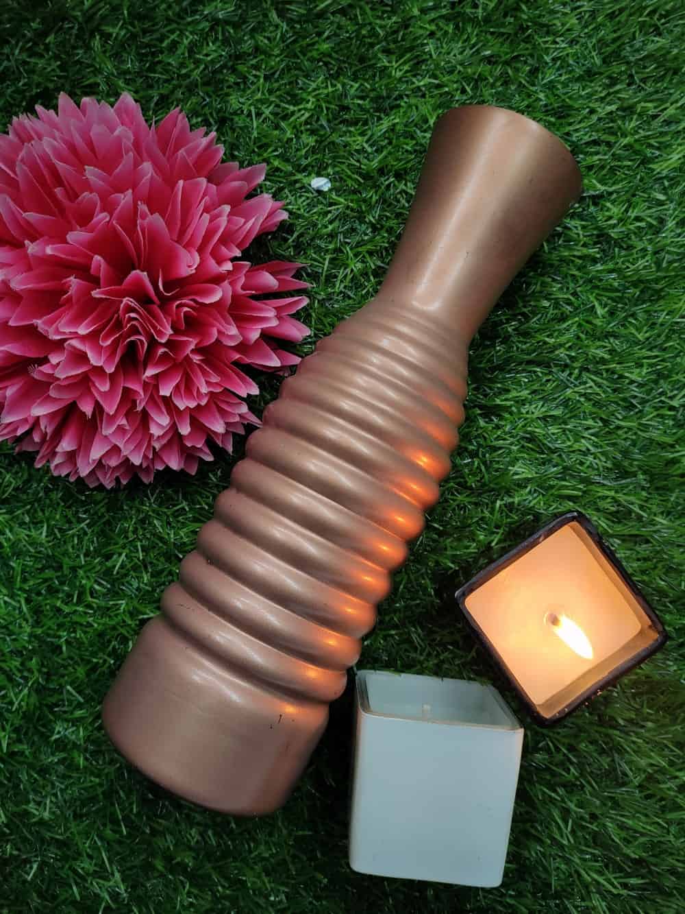 Copper Vase Ring Shape Set of 2
