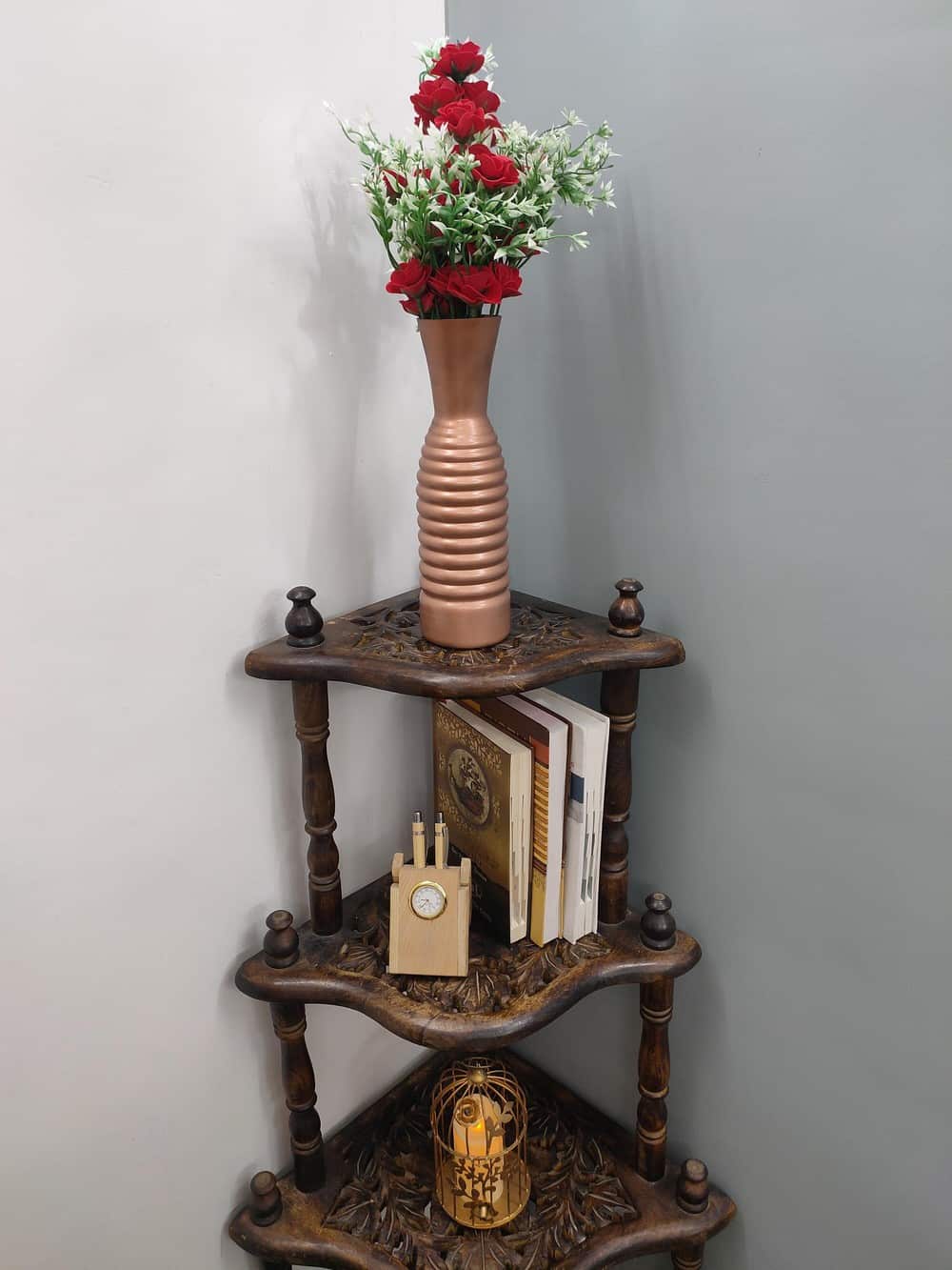 Copper Vase Ring Shape Set of 2