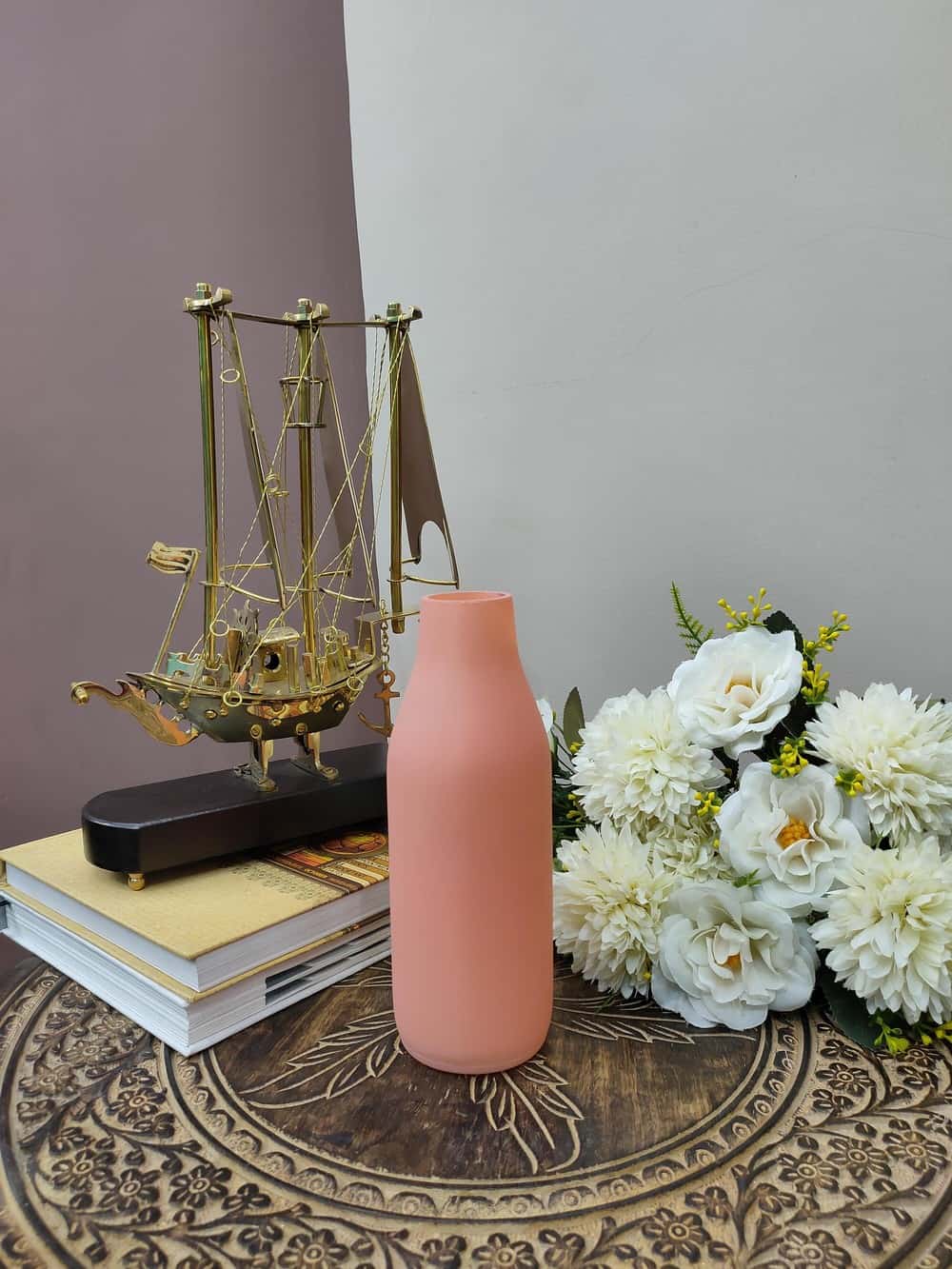 Bottle Glass Vase Colored