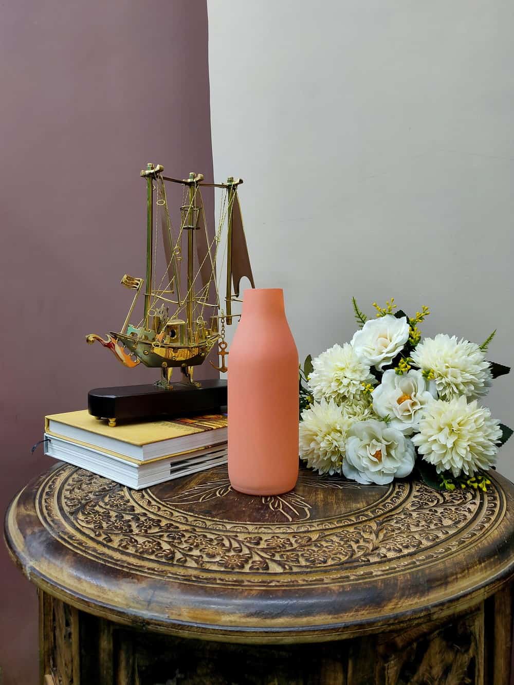 Bottle Glass Vase Colored