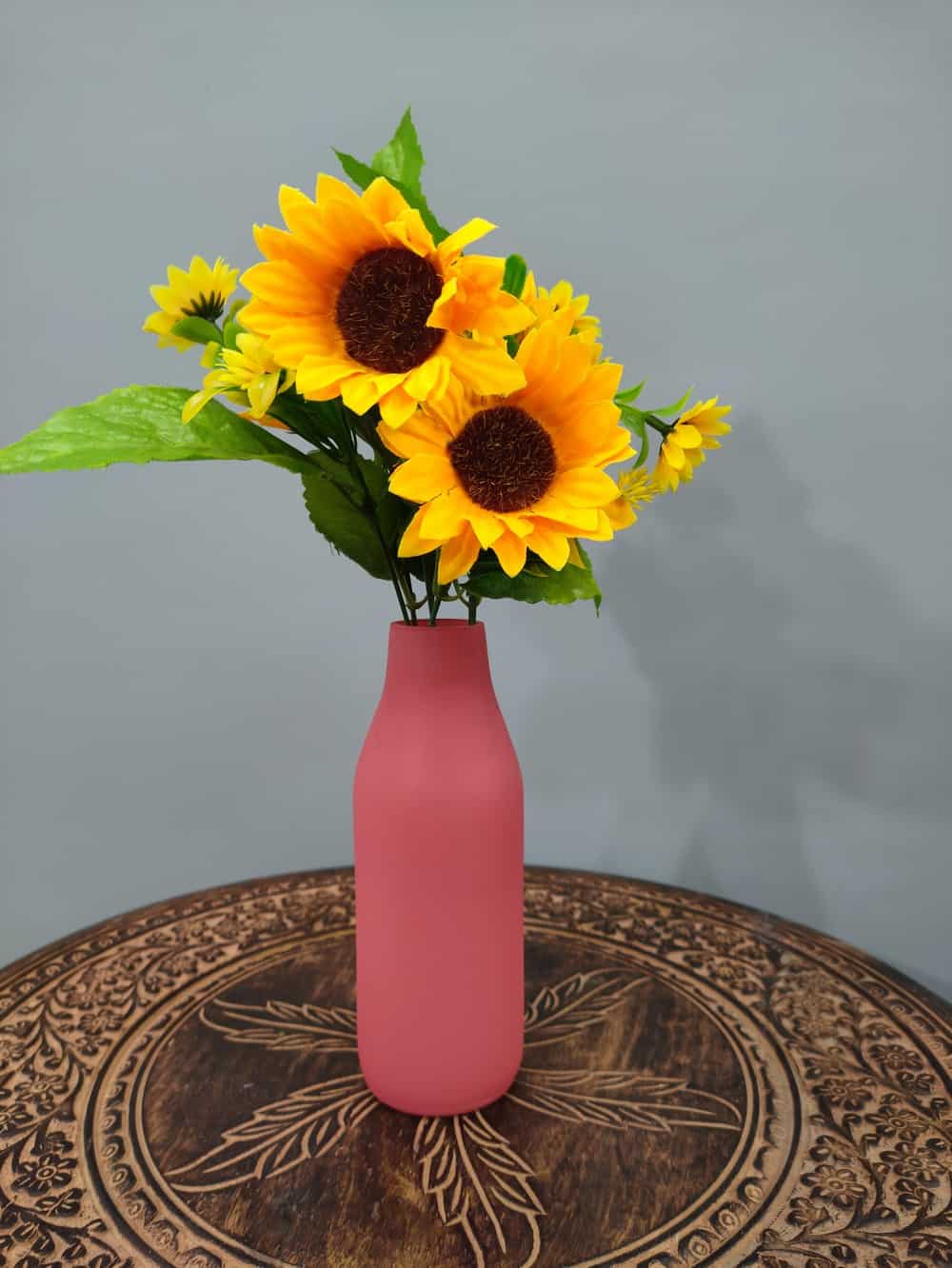 Bottle Glass Vase Colored