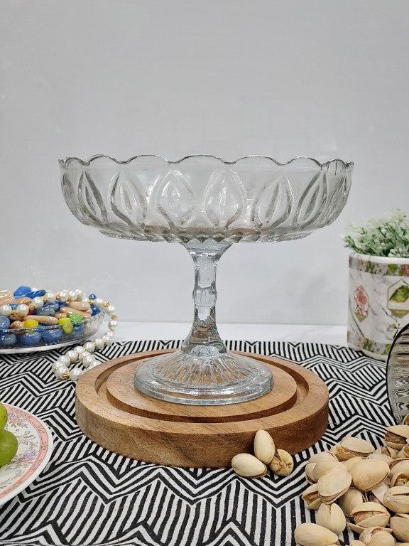 Leaf Glass Bowl 8 Inch