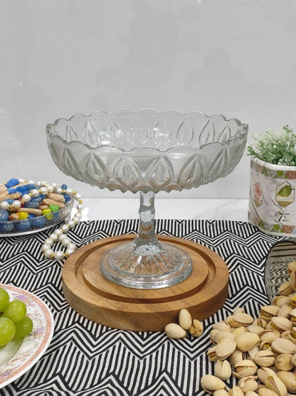 Leaf Glass Bowl 8 Inch