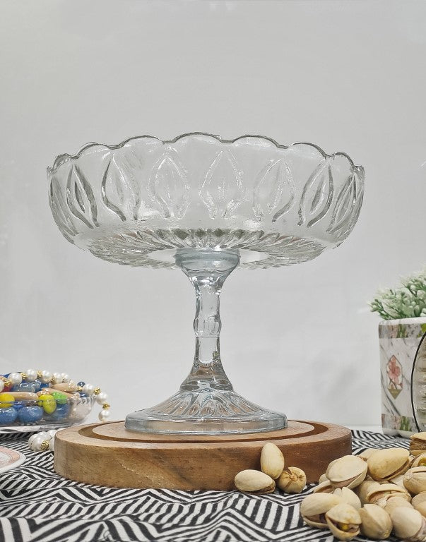 Leaf Glass Bowl 8 Inch