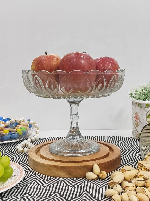 Leaf Glass Bowl 8 Inch