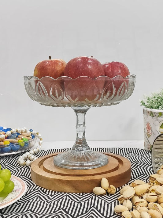Leaf Glass Bowl 8 Inch