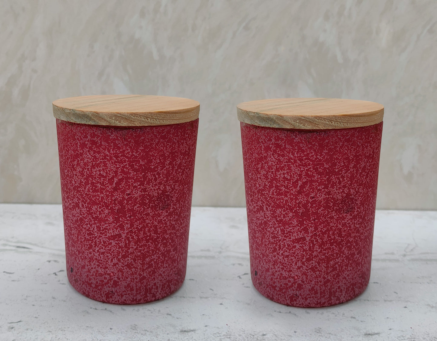 Luxary Glass Candle Holder with Wooden Lid - Craft Man of India