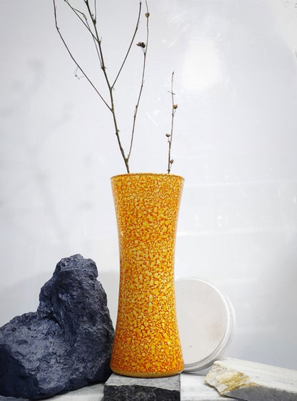 Marble Glass Tapper Vase