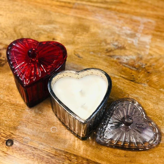 Heart Shape Glass Candle - Craft Man of India