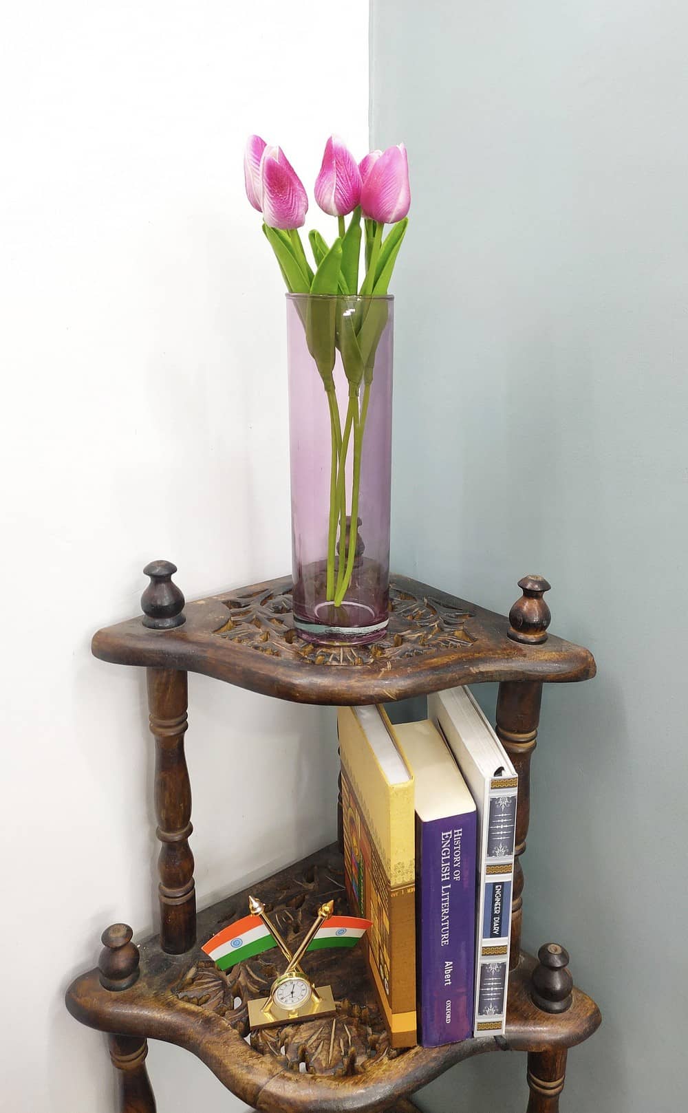 Cylinder Glass Vases Set of 2