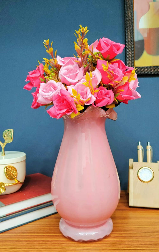 Glass Fenton Vase Peach Color