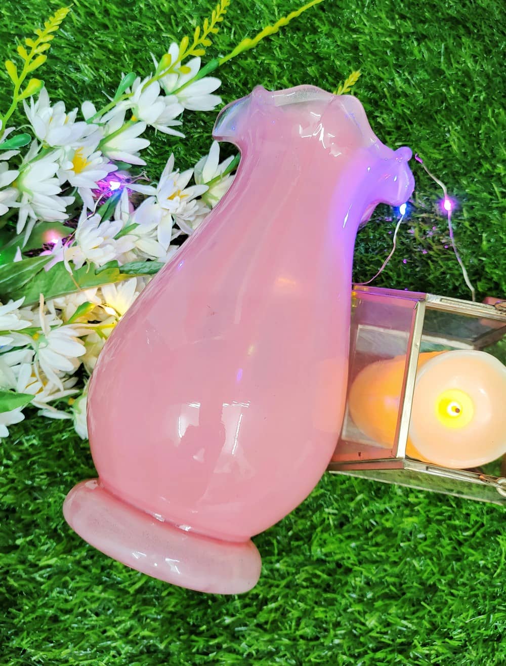 Glass Fenton Vase Peach Color