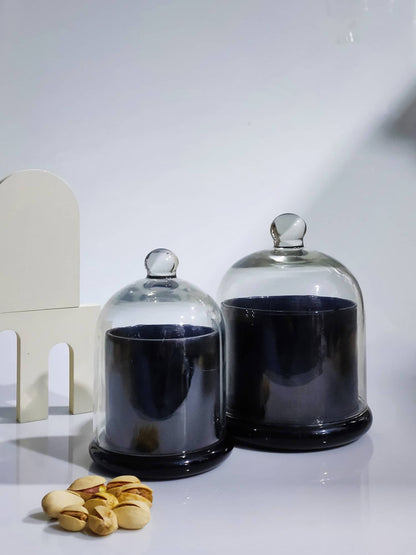 Glass Cloche Black