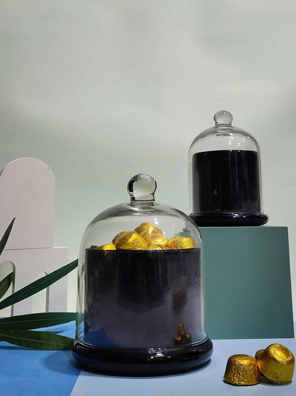 Glass Cloche Black