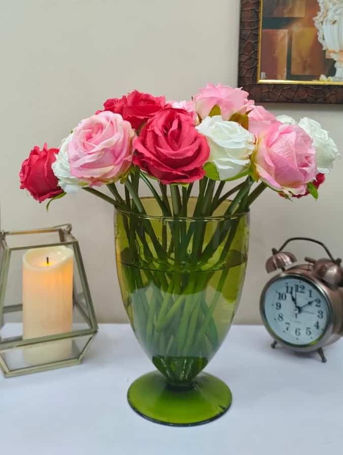 Hurricane Flower Vase Colored