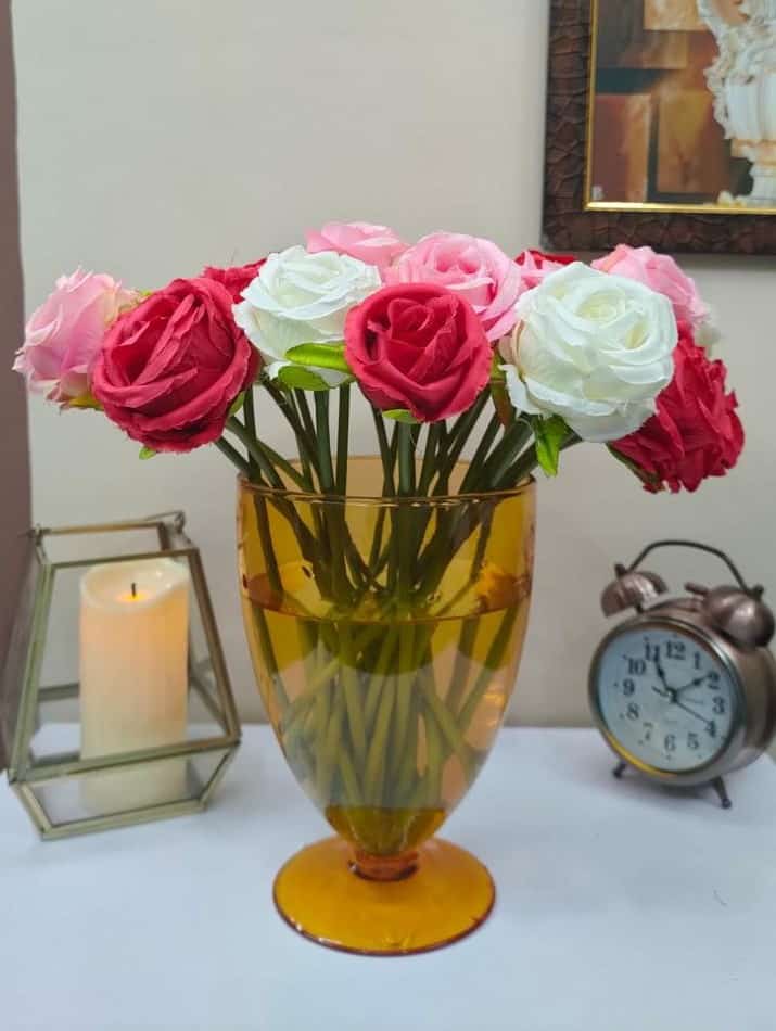 Hurricane Flower Vase Colored