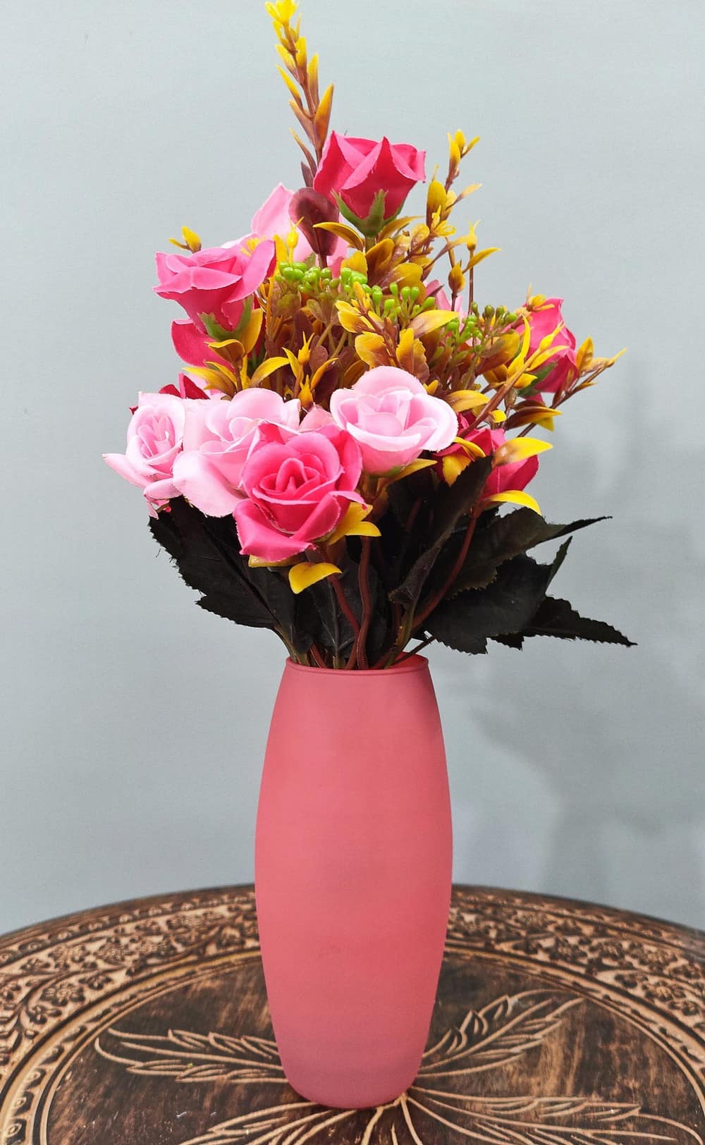 Matt Oval Glass Vase Set of 2