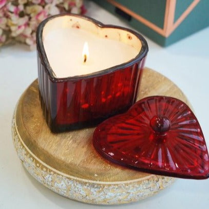 Heart Shape Glass Candle - Craft Man of India